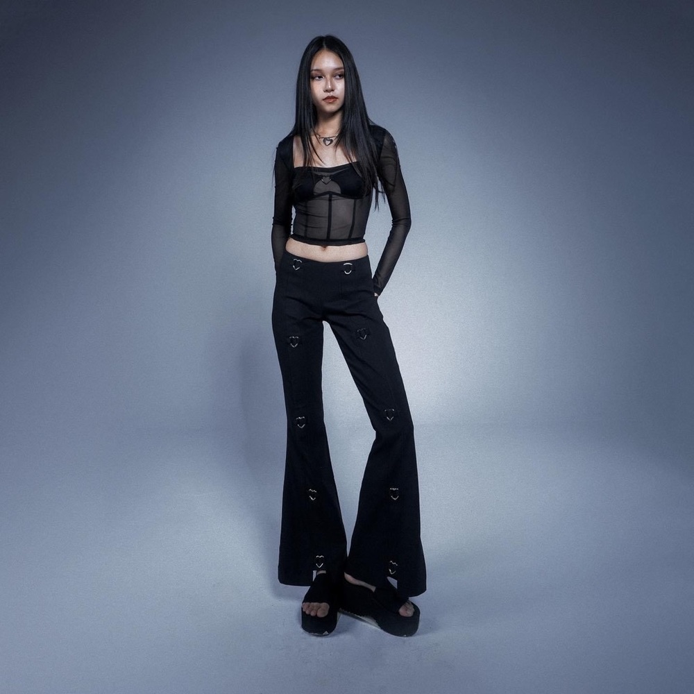 Heart flare pants